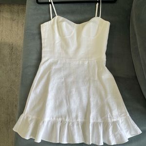 Reformation White Linen Dress - Size 6